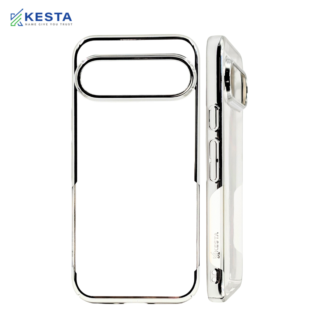 Google Pixel 9 Pro XL Cover - Noble Silver Transparent Case (Eco-Friendly & Durable)
